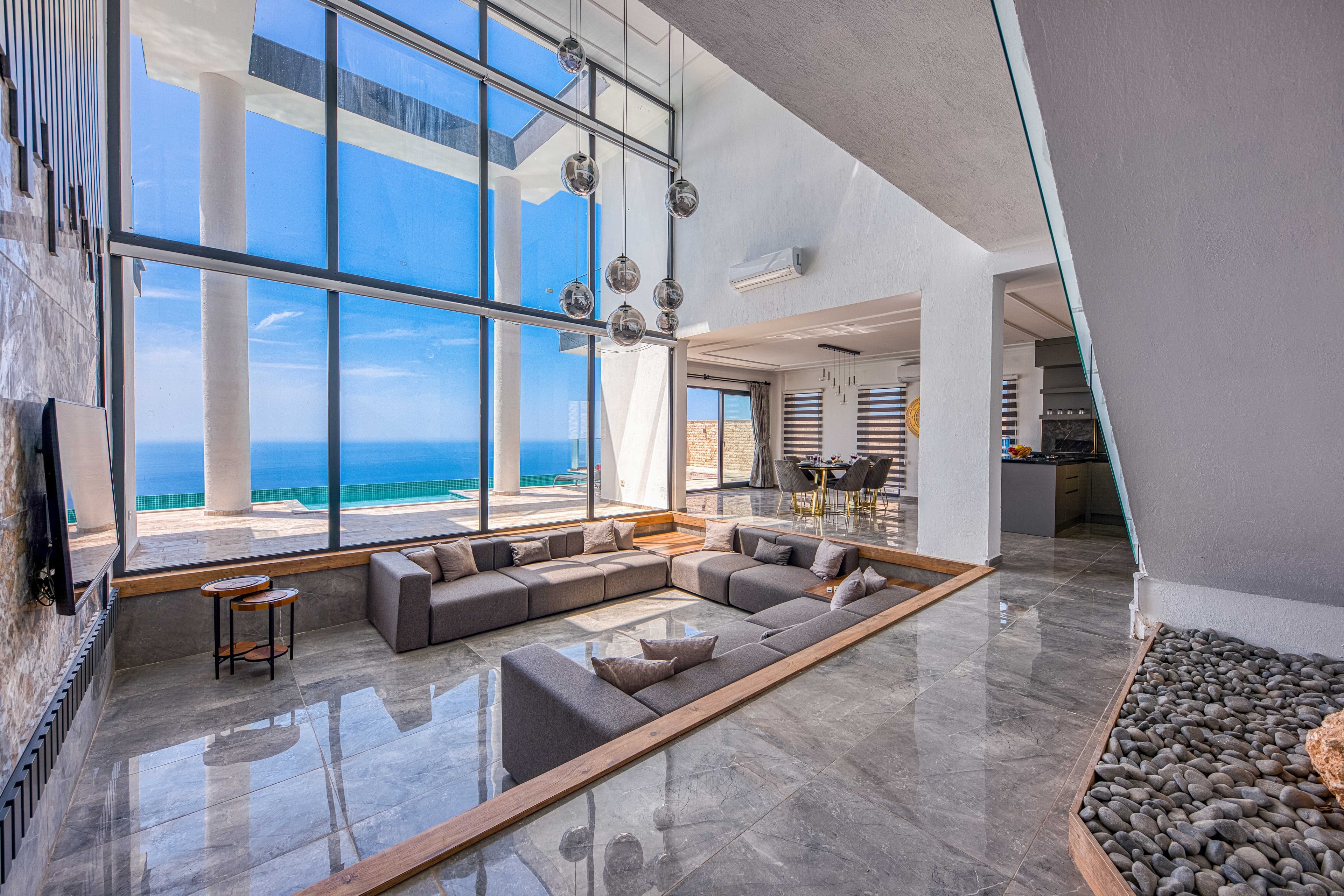 A calm coastal home interior kept ready for its family's return